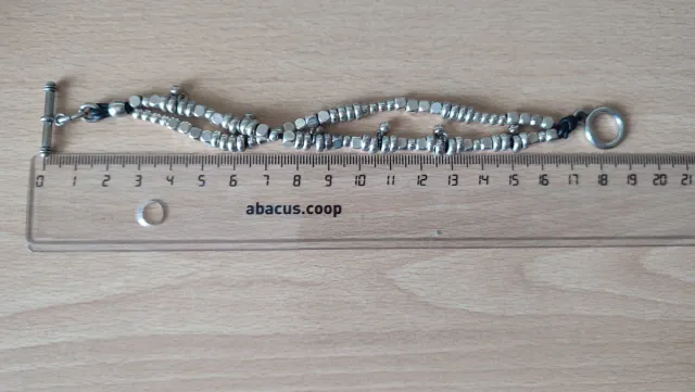 Pulsera de Zamak de doble cadena