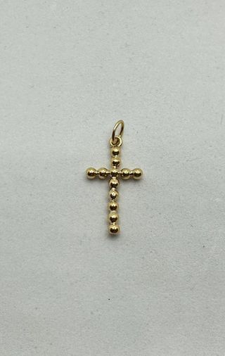 Colgante Cruz Bolas de oro de 18k, 0.56 g.