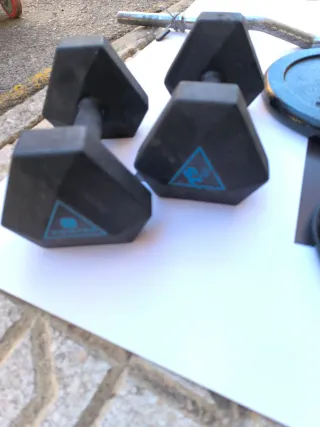 Barra Z ,pesas 5kg,10kg, mancuernas