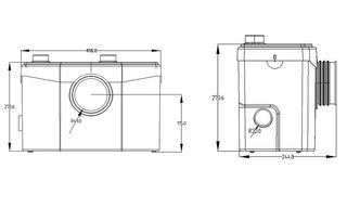 TRITURADOR SANITARIO 600 W. BOMBA TRITURADORAo