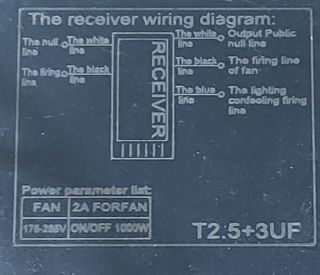 Módulo Receptor para ventilador con Luz