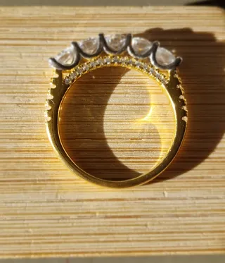 Anillo plata con 5 circonitas