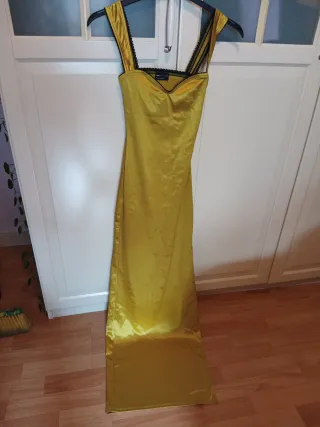 Vestido largo fiesta amarillo