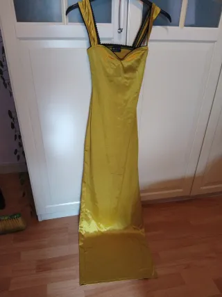Vestido largo fiesta amarillo