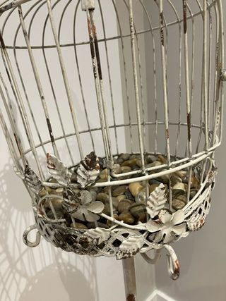 Jaula decorativa para pájaros nueva