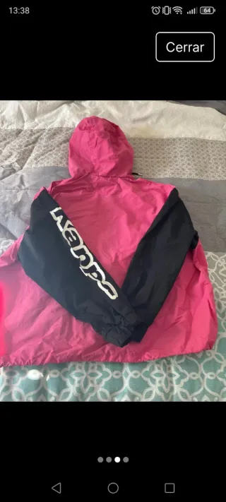 Chaqueta Kappa rosa y negra