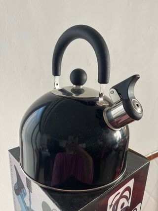 Tetera Hervidor de agua negro para todos fuegos