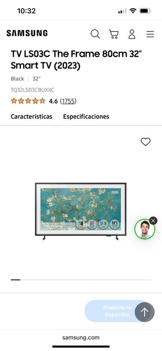 TV Samsung The Frame 32 QLED casi nueva