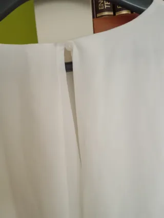 Blusa Zara Mujer Blanca Encaje Manga Larga