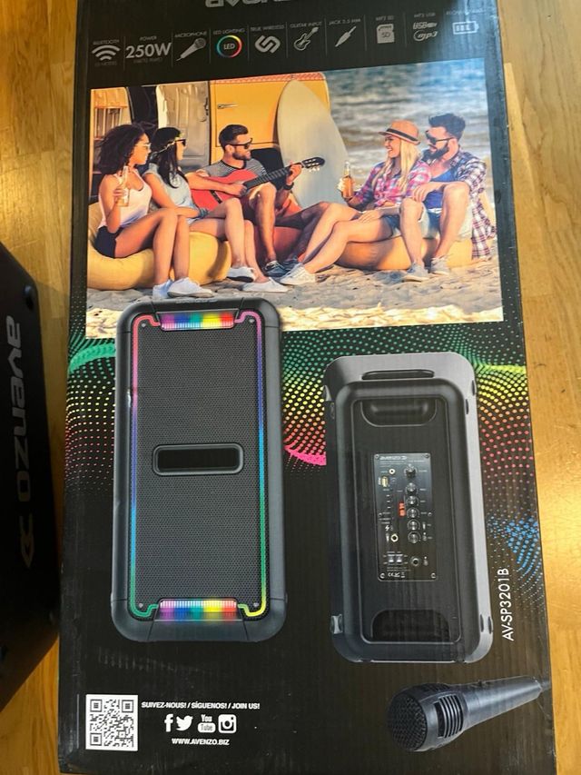 Altoparlante Bluetooth Avenzo con Microfono e Luci