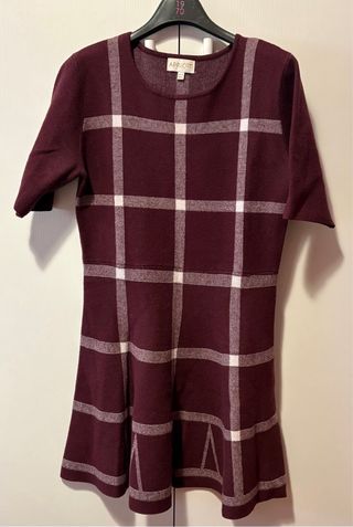 Abito maglia fantasia quadri tg L