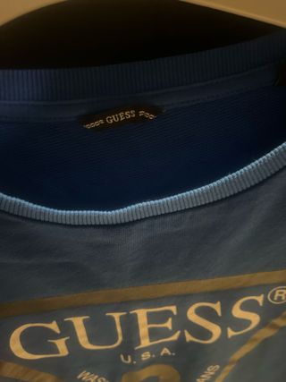 Camiseta Guess Manga Larga Azul