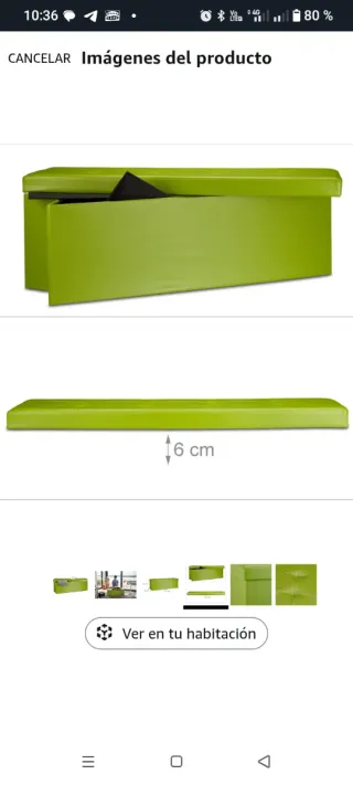 Baúl de almacenamiento verde