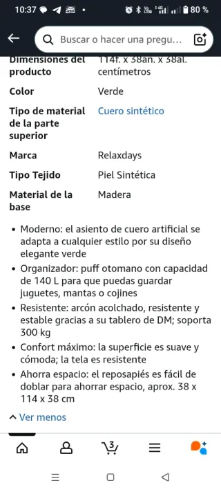 Baúl de almacenamiento verde