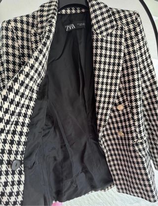 Giacca Zara Pied de Poule Doppiopetto