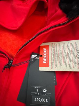 Tuta da sci rossa donna TG S