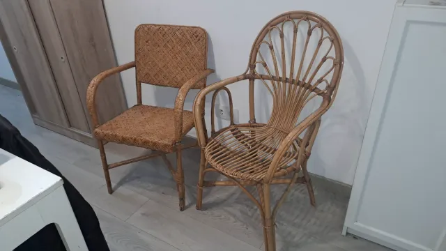 Pack 2 Sillas Mimbre y Bambú