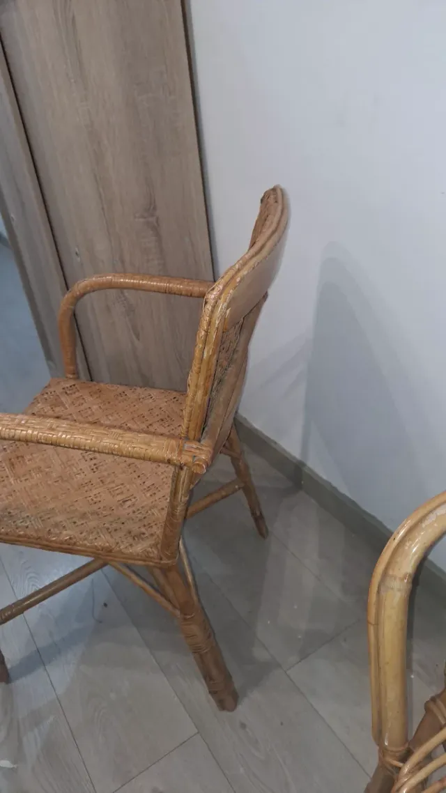 Pack 2 Sillas Mimbre y Bambú