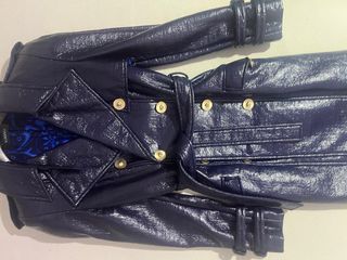 Abrigo Versace Azul y Dorado Mujer