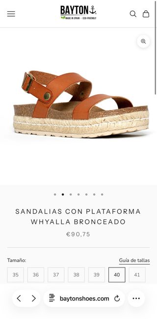 Sandalias Bayton Plataforma Bronceado Nuevas