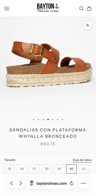 Sandalias Bayton Plataforma Bronceado Nuevas