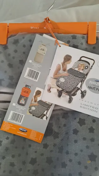 Saco Carrito Bebé Estrellas Conejo Gris