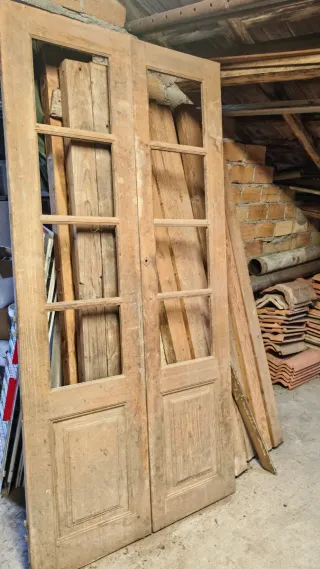 Puertas francesas antiguas de madera