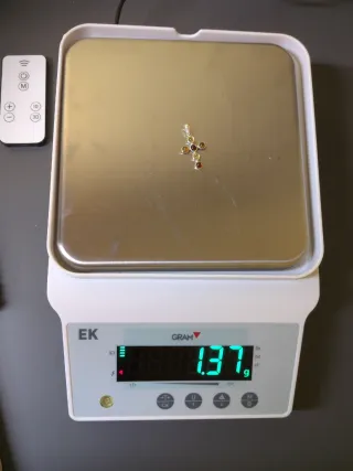 Colgante Cruz Plata 925 y Ámbar Multicolor