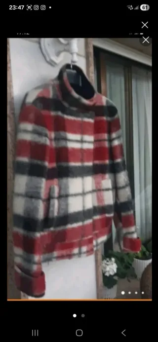 Chaquetón cuadros cuadros multicolor