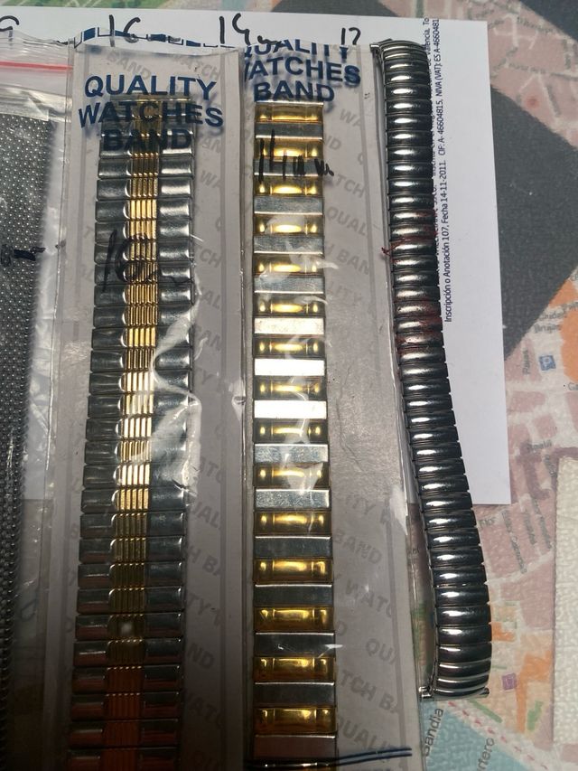 Cinturino per orologi - Oro e argento estensibili