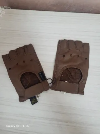 Guanti Moncler Pelle Marrone Taglia M Nuovi