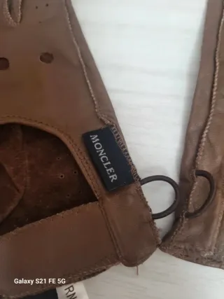 Guanti Moncler Pelle Marrone Taglia M Nuovi