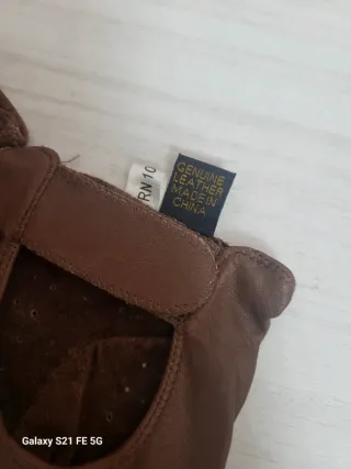 Guanti Moncler Pelle Marrone Taglia M Nuovi