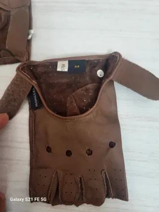 Guanti Moncler Pelle Marrone Taglia M Nuovi