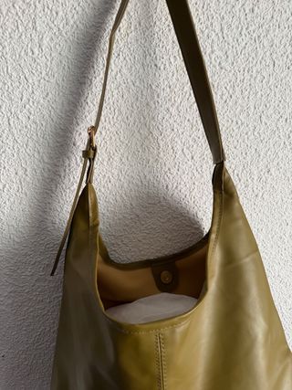 Bolso de hombro piel sintética verde