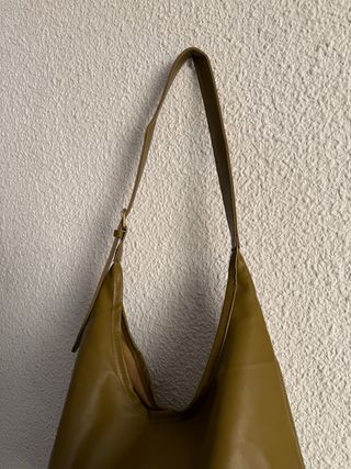 Bolso de hombro piel sintética verde