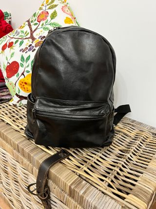 Zaino vera pelle nero
