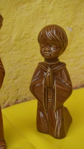 2 Figure Vintage Prima Comunione bambino e bambina