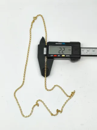 Cadena eslabones 1x1 ovales oro 18kt 60cm