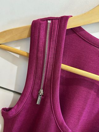 Top Morgan Fucsia Cremalleras Talla M