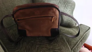 Bolso Loewe vintage ante y piel marrón