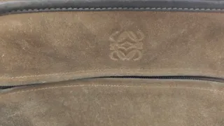 Bolso Loewe vintage ante y piel marrón