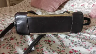 Bolso Loewe vintage ante y piel marrón