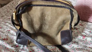 Bolso Loewe vintage ante y piel marrón