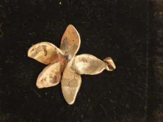 Colgante Plata Flor Marcasita