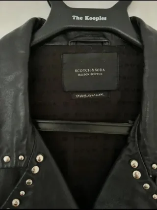 Chaqueta Piel Maison Scotch Tachuelas