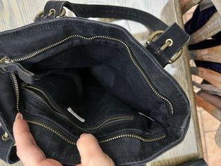 Borsa Diesel nera in denim