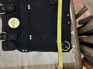 Borsa Diesel nera in denim