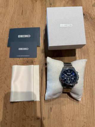 Reloj para hombre Seiko SBTR011 Cronógrafo Azul.