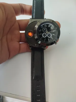 Reloj encendedor negro